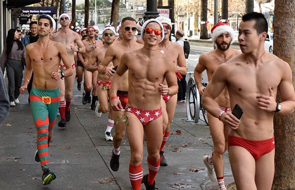 Santa Skivvies Run @ Castro District