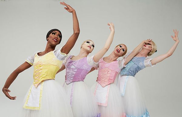 Men working in pointe shoes