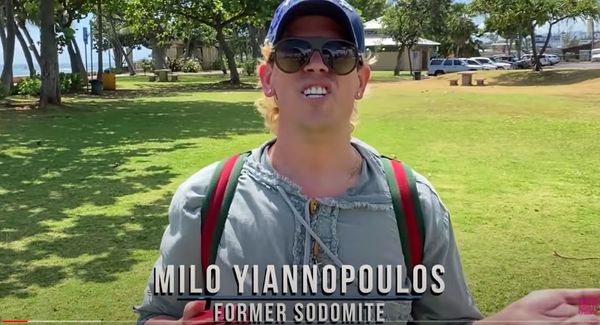 Watch 'Broke Hoe' Milo Yiannopoulos Toss his $150,000 'Sodomy Stone' Into the Pacific