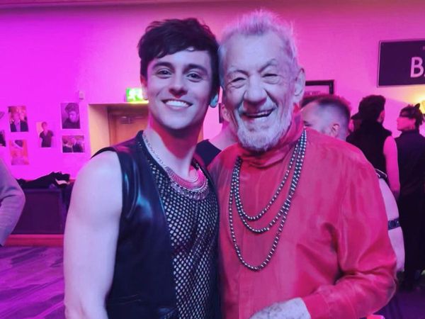 Sir Ian McKellen Frolics at Gay Event with Mesh String Vest-Clad Tom Daley