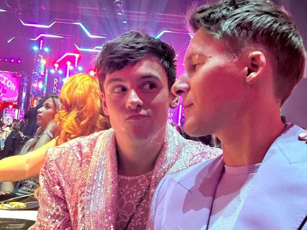 At Brit Awards: Tom Daley Echoes Famous Met Gala Troye Sivan Urinal Shot, but Sam Smith Steals the Show