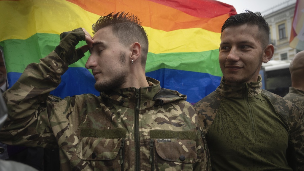 LGBTQ+ Soldiers in Ukraine Hope their Service is Changing Attitudes as they Rally for Legal Rights