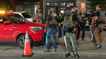 DC Residents Protest As White House Says Federal Agents Will Be on Patrol 24/7