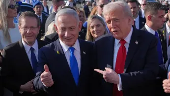 Trump Heads to Egypt After Urging Israel to Seize Chance for Peace and Pressing for Netanyahu Pardon